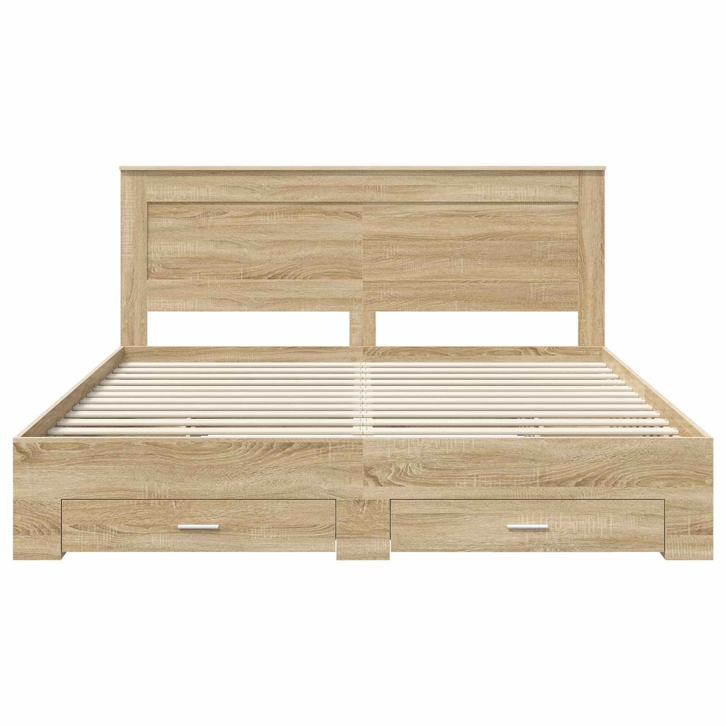 vidaXL Bed Frame with Drawer with Headboard Manual Engineered Wood