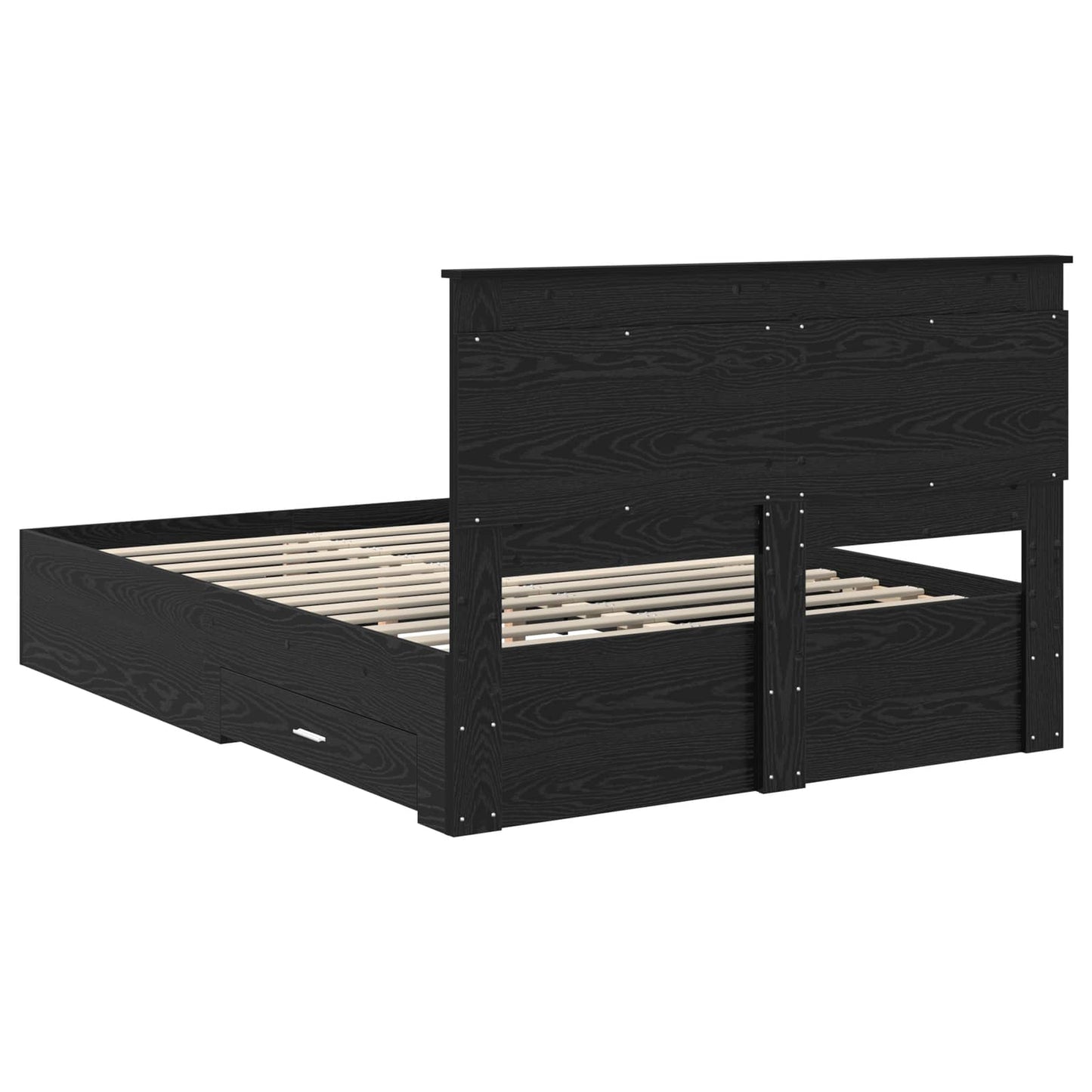 vidaXL Bed Frame with Drawer with Headboard Manual Engineered Wood