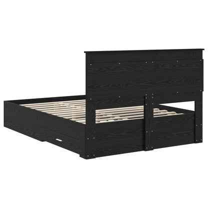 vidaXL Bed Frame with Drawer with Headboard Manual Engineered Wood