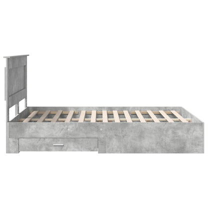 vidaXL Bed Frame with Drawer with Headboard Manual Engineered Wood