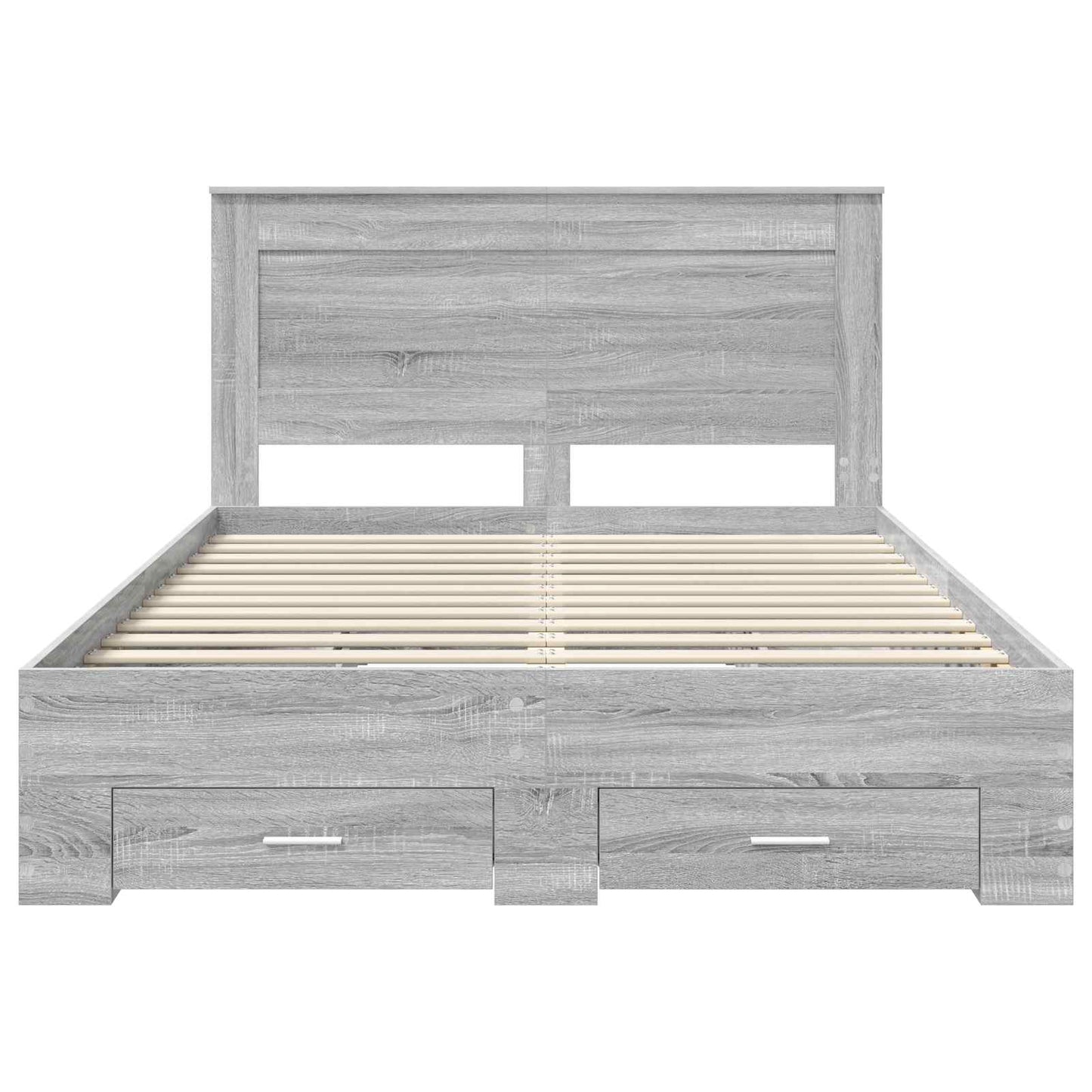 vidaXL Bed Frame with Drawer with Headboard Manual Engineered Wood