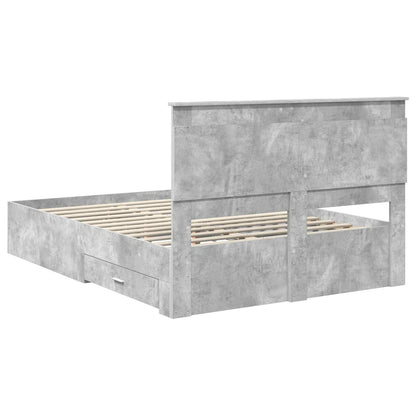 vidaXL Bed Frame with Drawer with Headboard Manual Engineered Wood