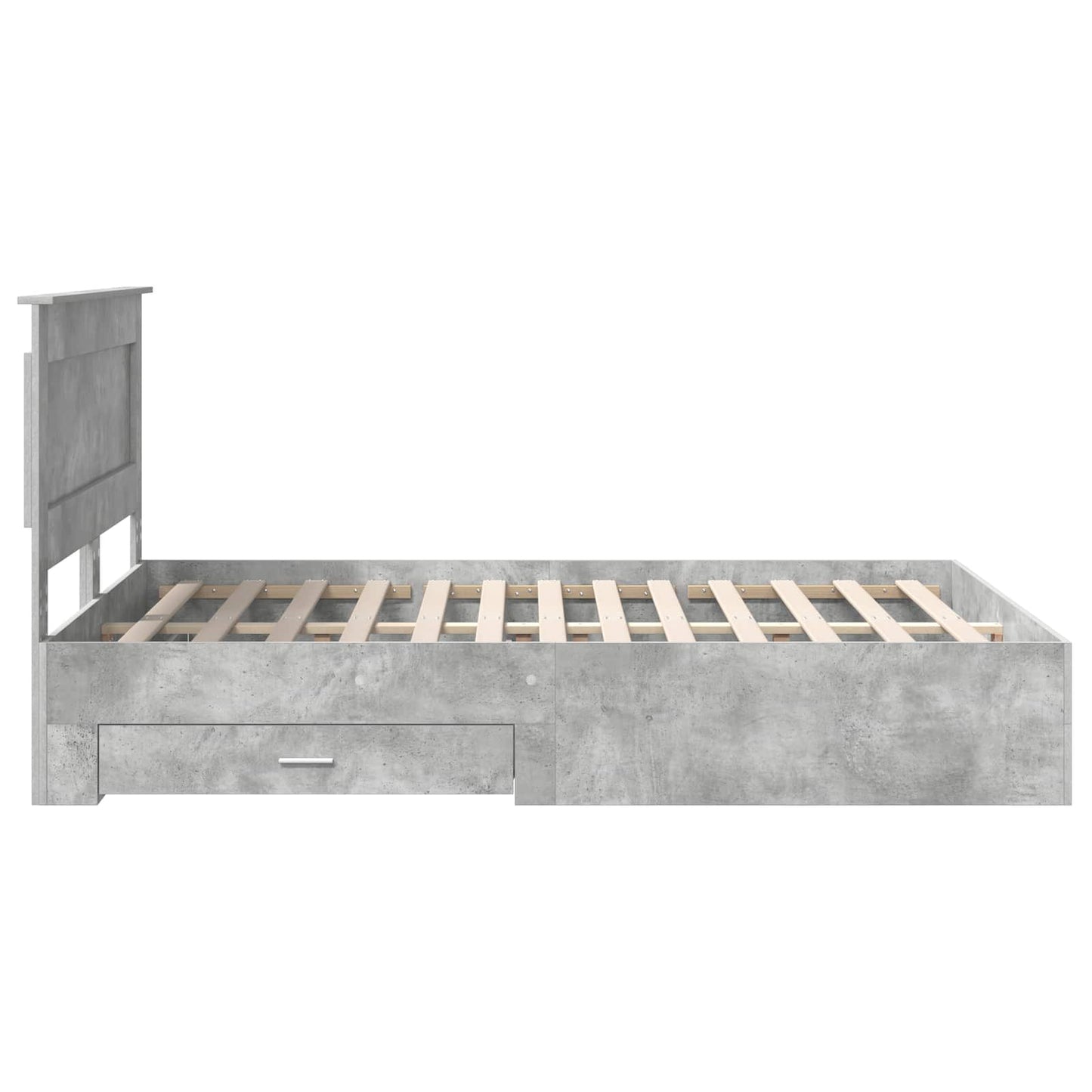 vidaXL Bed Frame with Drawer with Headboard Manual Engineered Wood