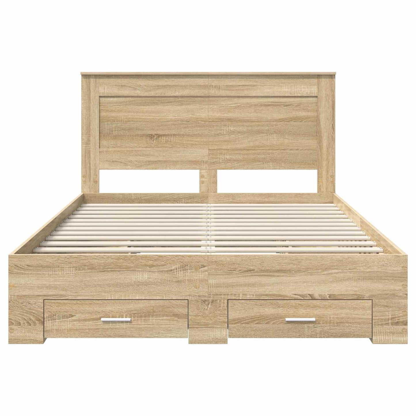 vidaXL Bed Frame with Drawer with Headboard Manual Engineered Wood