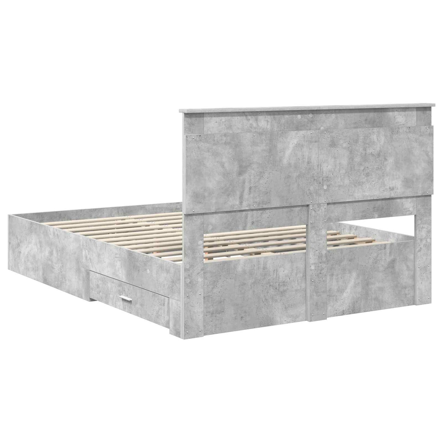 vidaXL Bed Frame with Drawer with Headboard Manual Engineered Wood