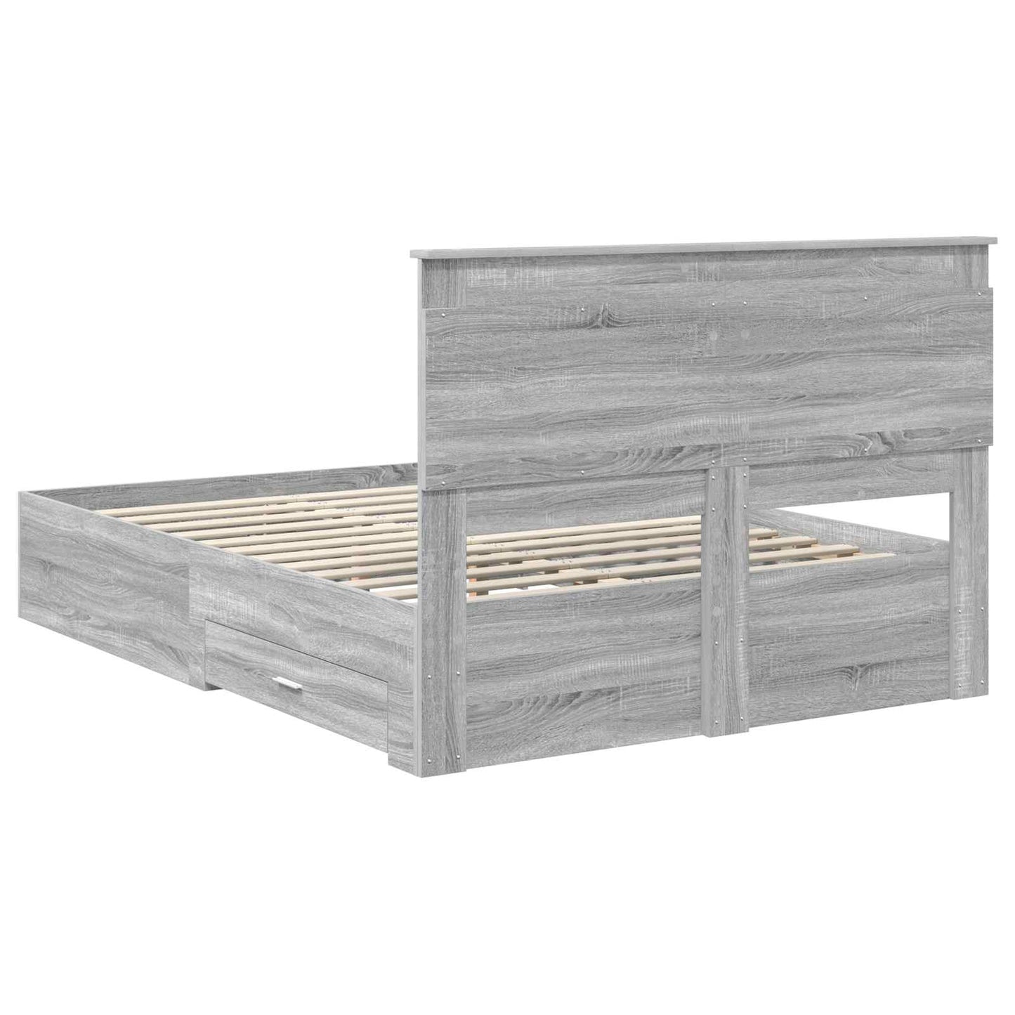 vidaXL Bed Frame with Drawer with Headboard Manual Engineered Wood
