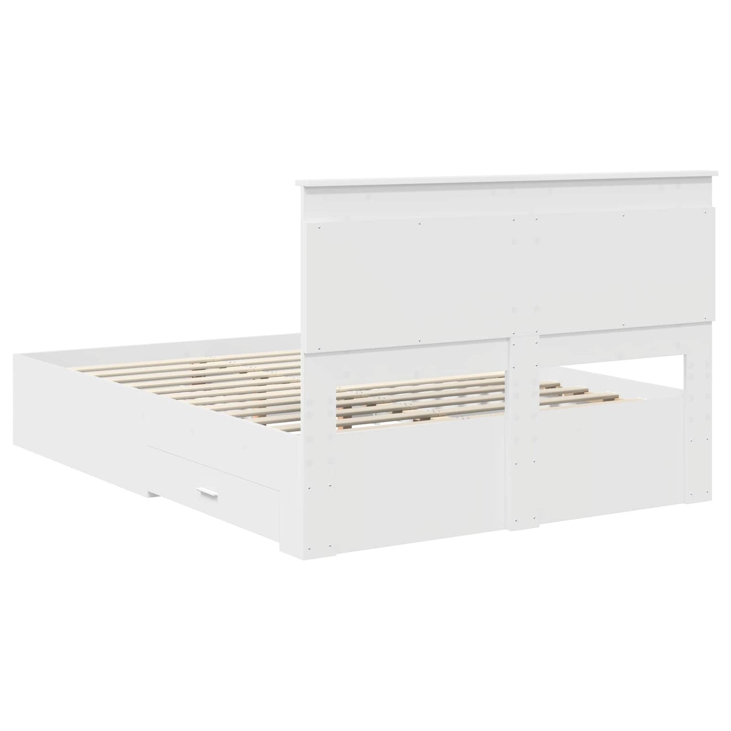 vidaXL Bed Frame with Drawer with Headboard Manual Engineered Wood