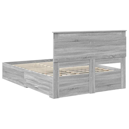 vidaXL Bed Frame with Drawer with Headboard Manual Engineered Wood