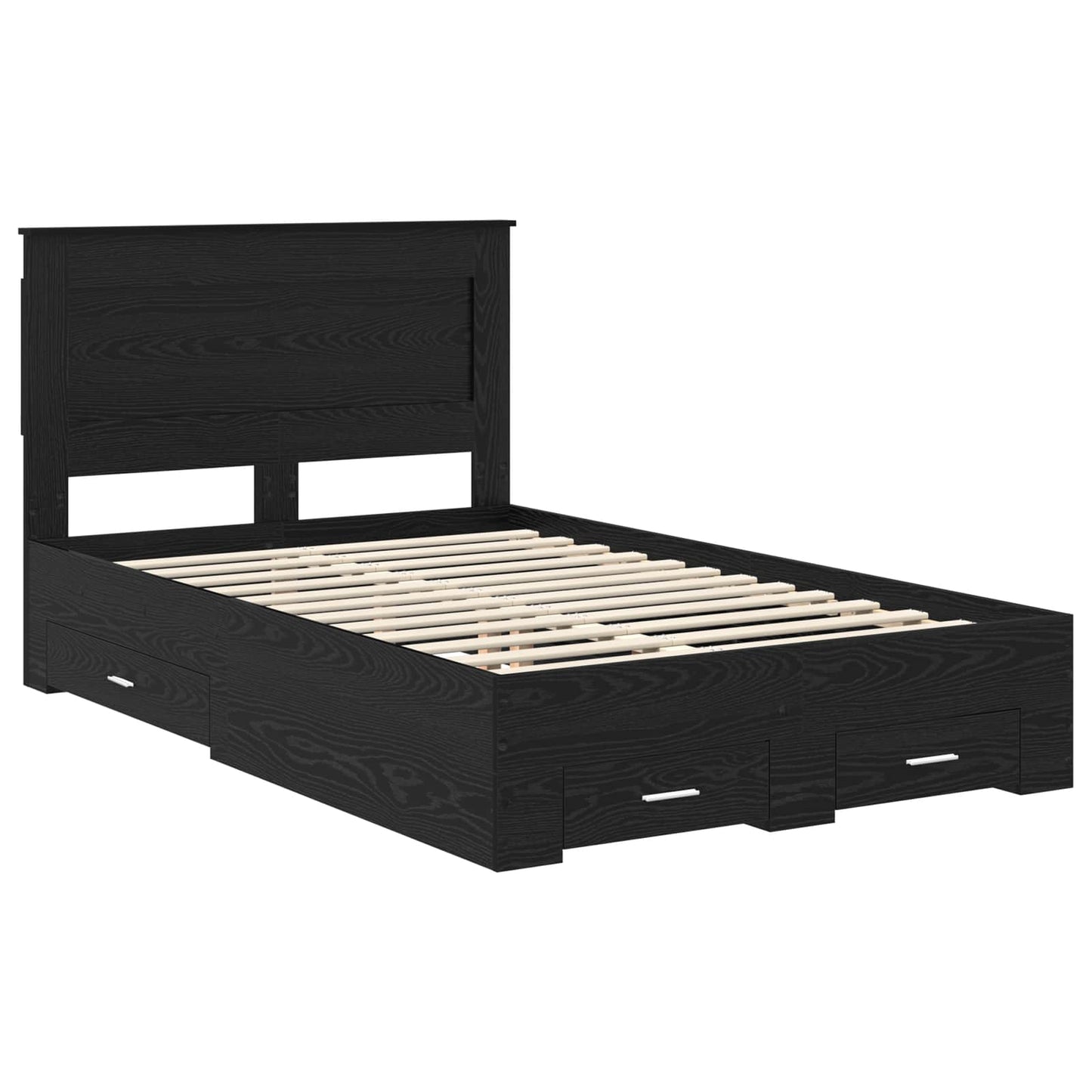 vidaXL Bed Frame with Drawer with Headboard Manual Engineered Wood