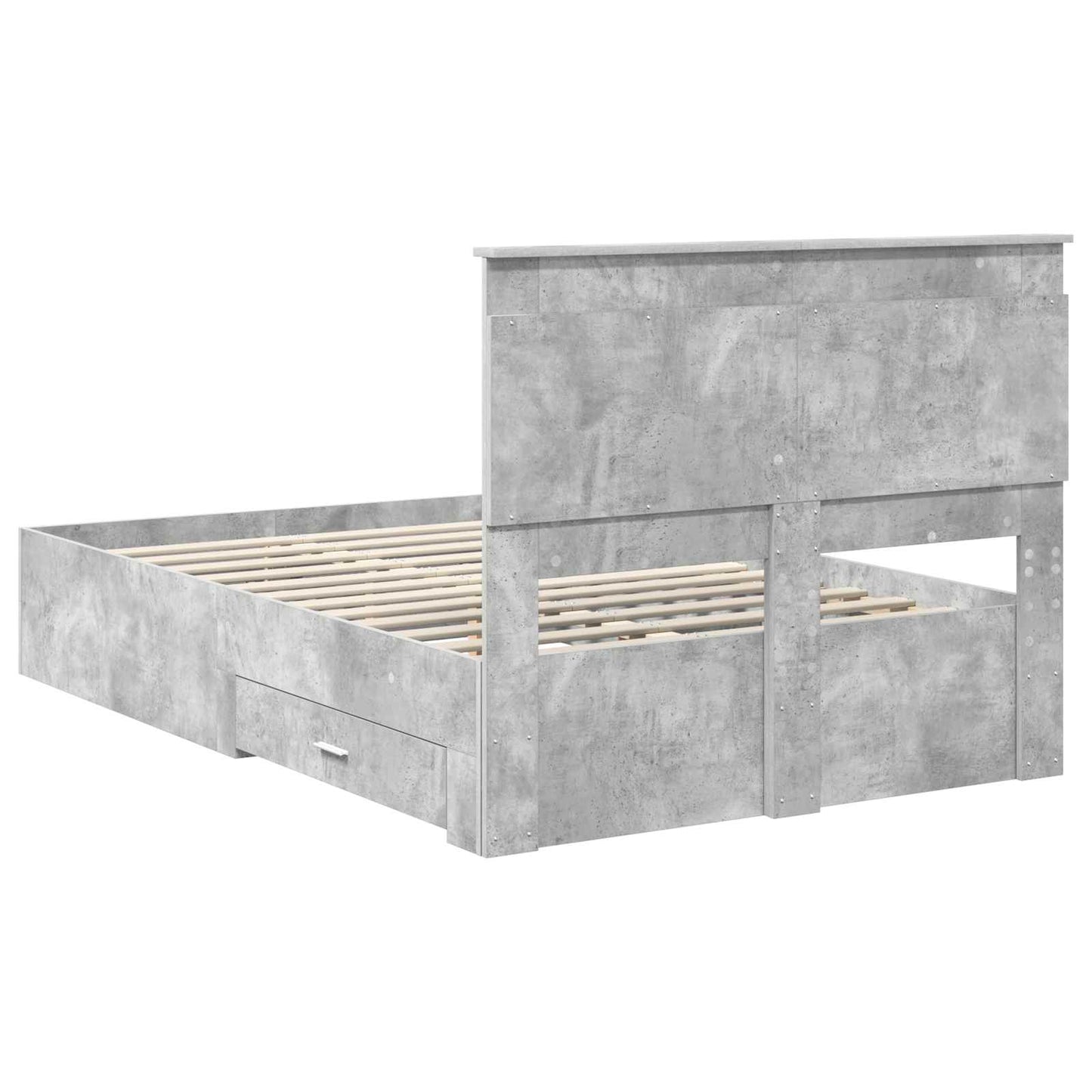 vidaXL Bed Frame with Drawer with Headboard Manual Engineered Wood