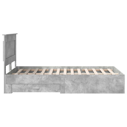 vidaXL Bed Frame with Drawer with Headboard Manual Engineered Wood