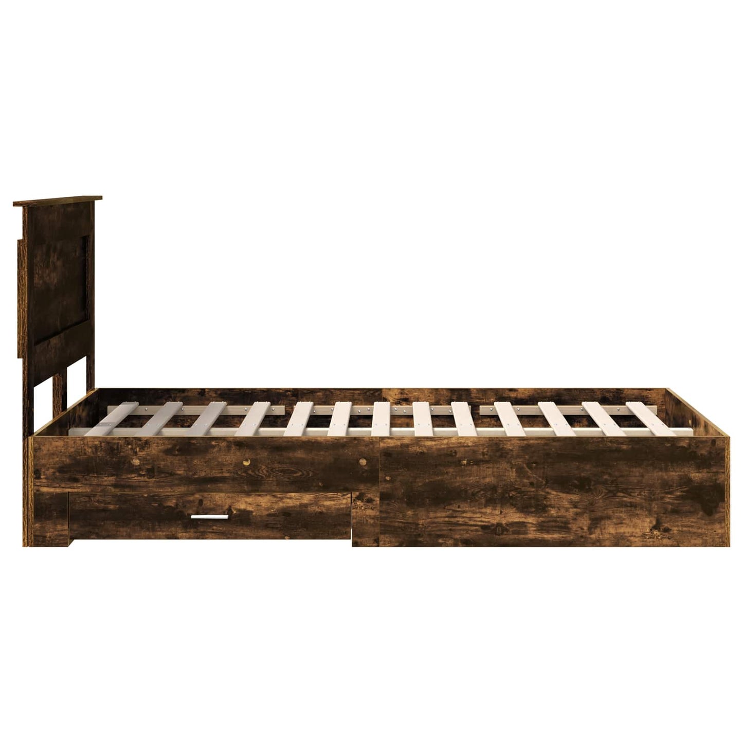 vidaXL Bed Frame with Drawer with Headboard Manual Engineered Wood