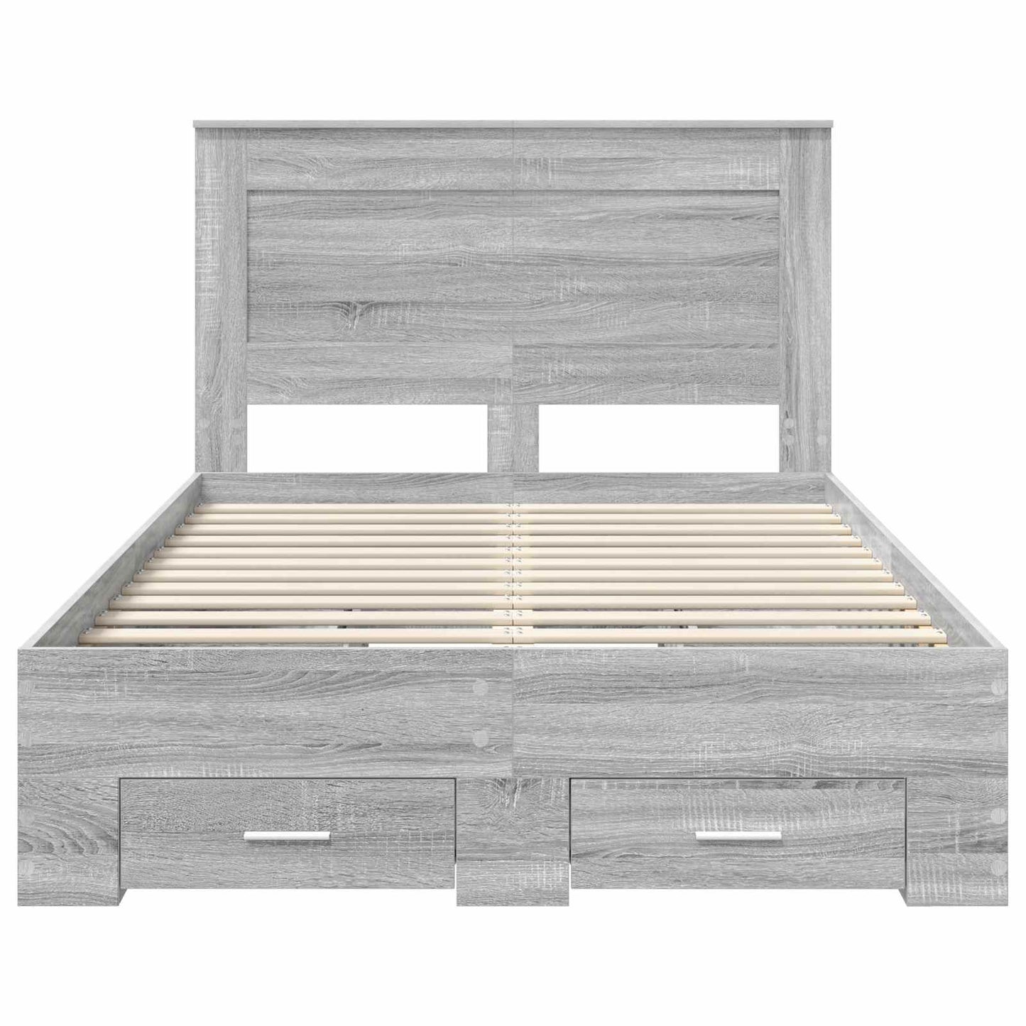vidaXL Bed Frame with Drawer with Headboard Manual Engineered Wood