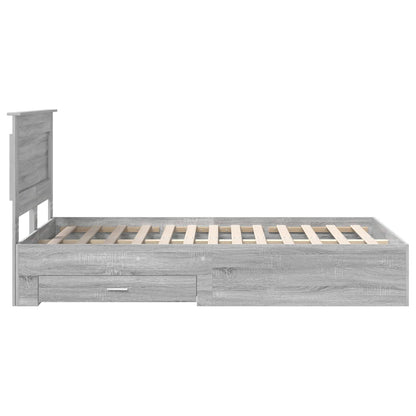 vidaXL Bed Frame with Drawer with Headboard Manual Engineered Wood
