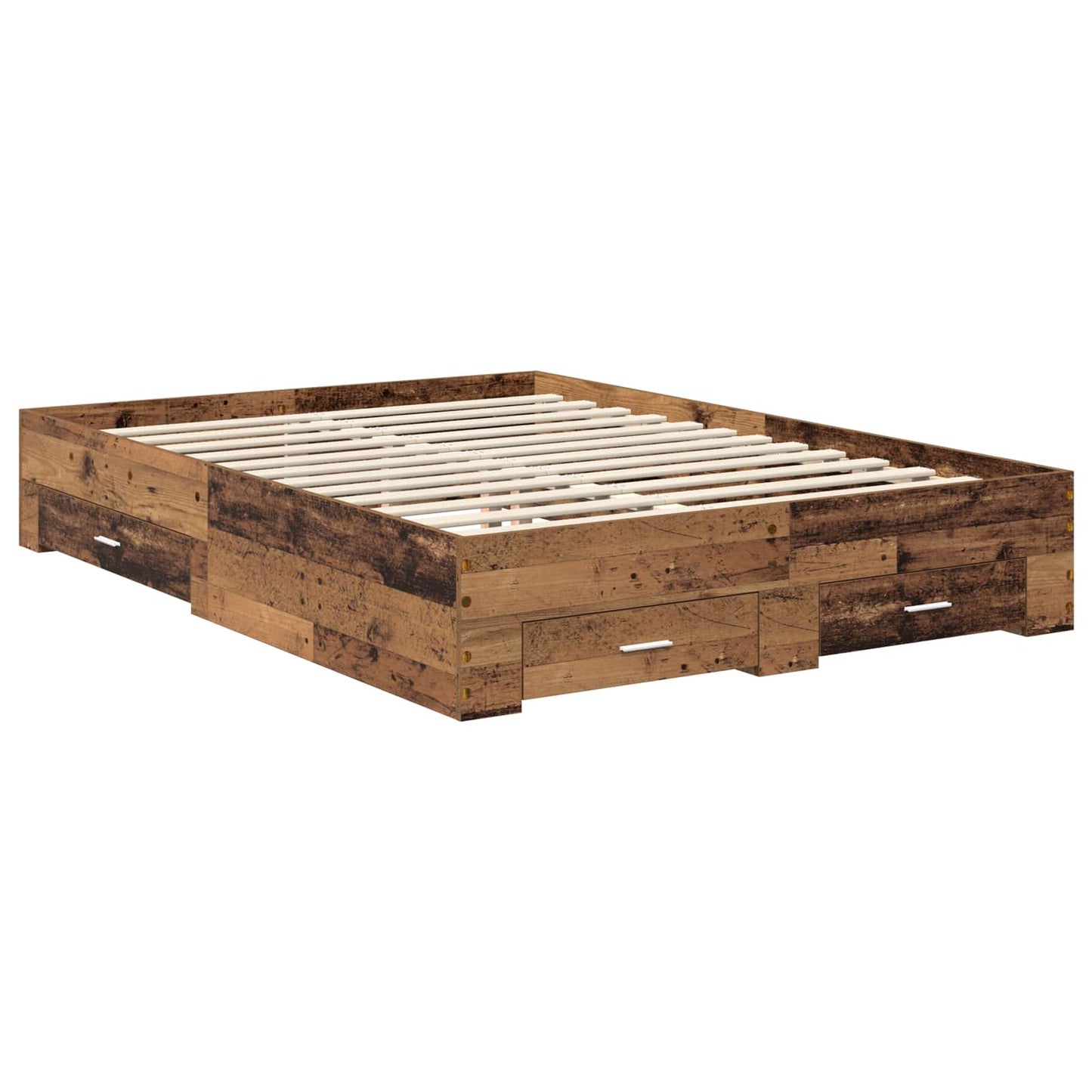 vidaXL Bed Frame with Drawer with Headboard Manual Engineered Wood