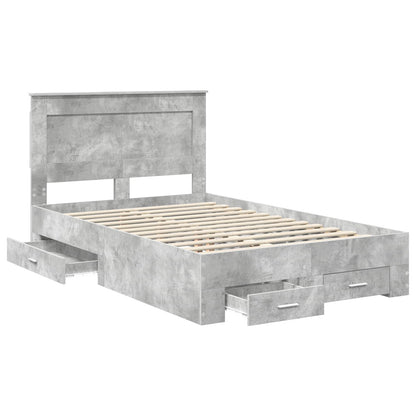 vidaXL Bed Frame with Drawer with Headboard Manual Engineered Wood