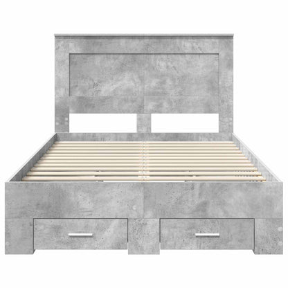 vidaXL Bed Frame with Drawer with Headboard Manual Engineered Wood