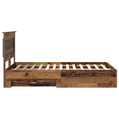vidaXL Bed Frame with Drawer with Headboard Manual Engineered Wood