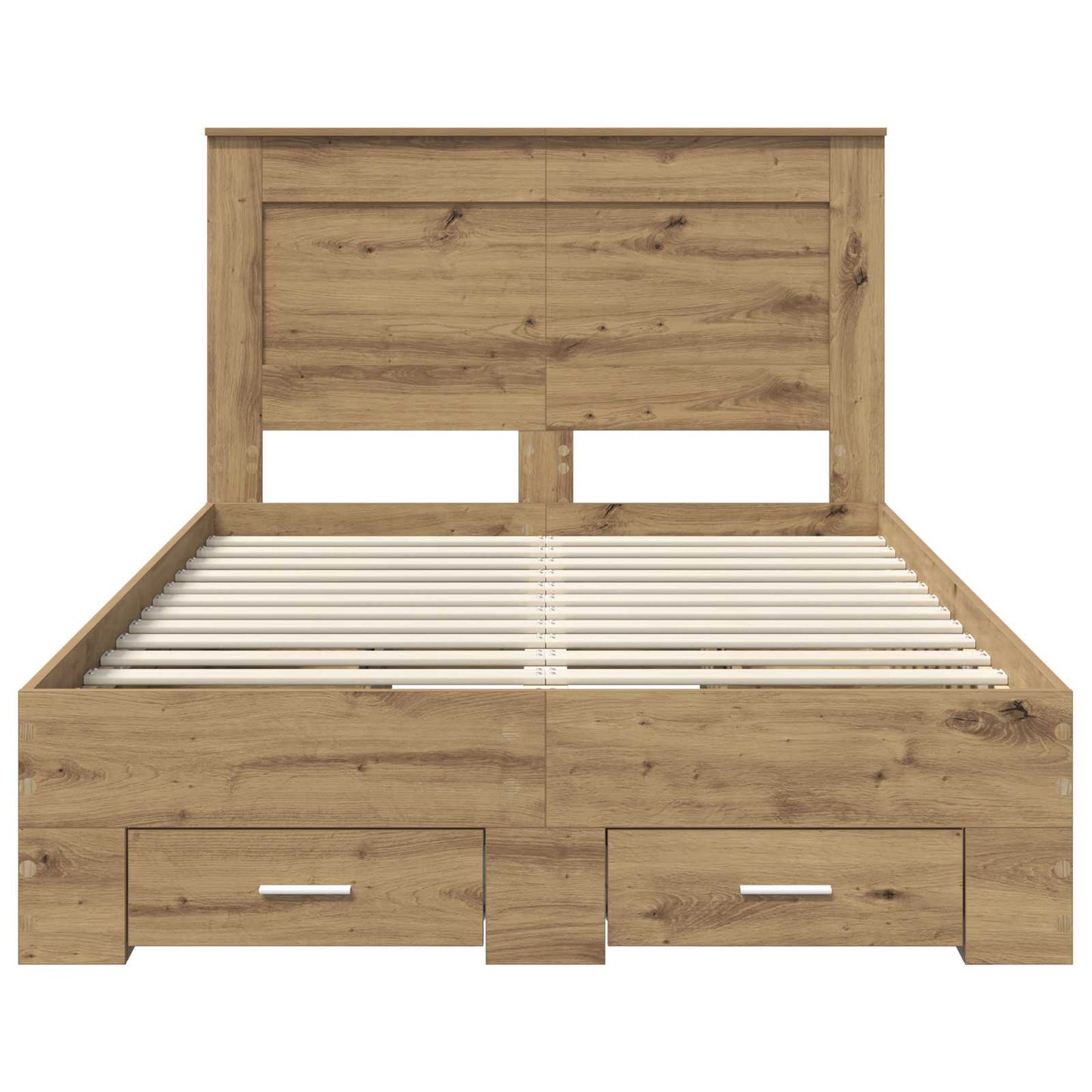 vidaXL Bed Frame with Drawer with Headboard Manual Engineered Wood