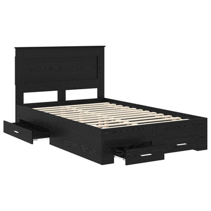 vidaXL Bed Frame with Drawer with Headboard Manual Engineered Wood