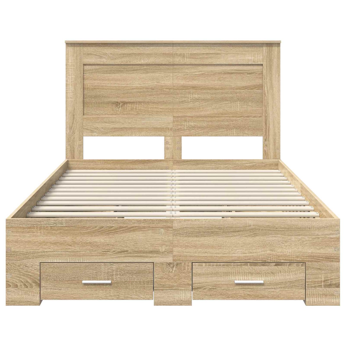 vidaXL Bed Frame with Drawer Sonoma Oak 120 x 200 cm Engineered Wood