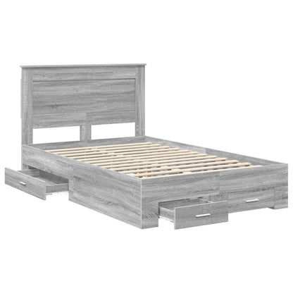 vidaXL Bed Frame with Drawer with Headboard Manual Engineered Wood