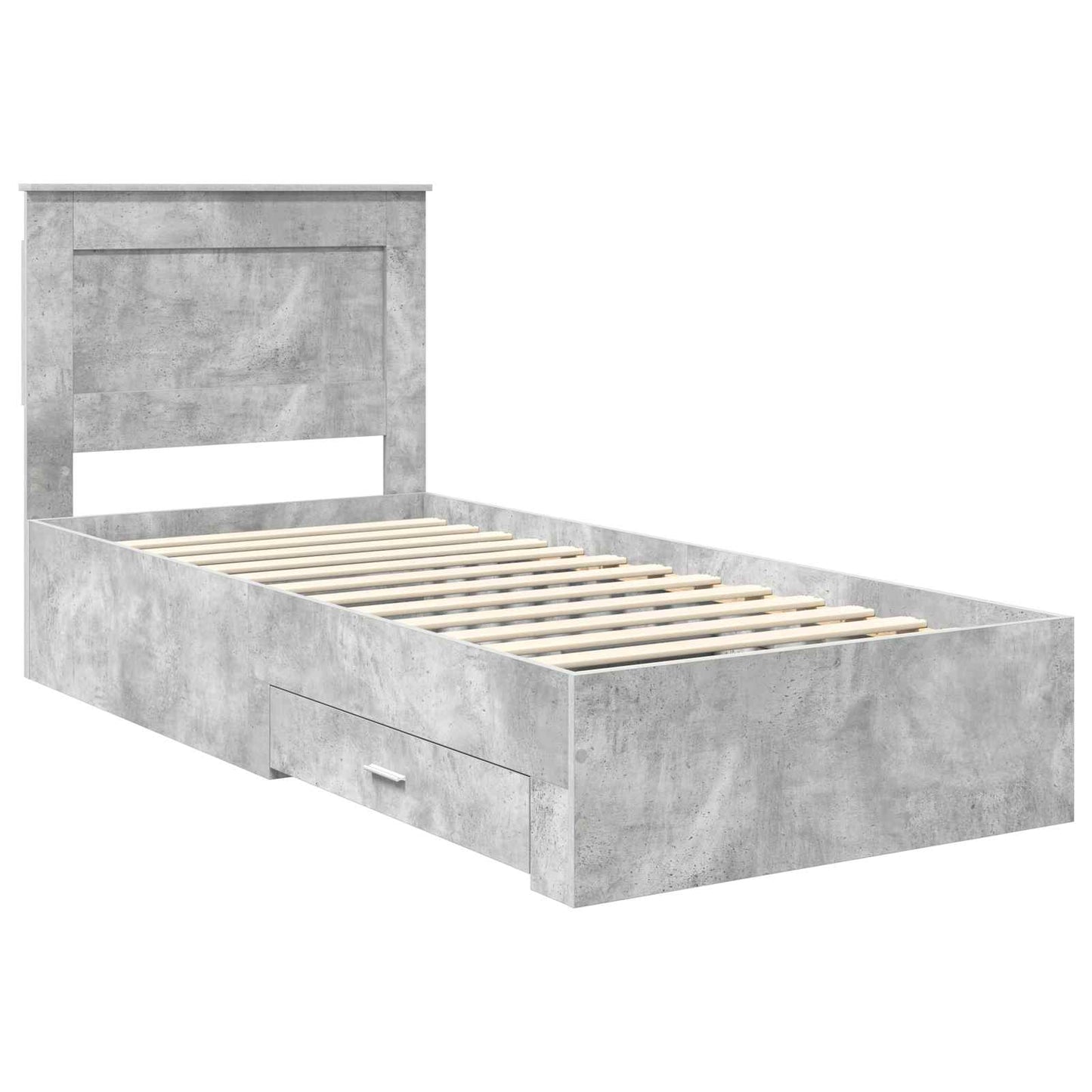 vidaXL Bed Frame with Drawer with Headboard Manual Engineered Wood