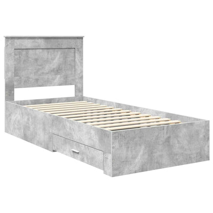 vidaXL Bed Frame with Drawer with Headboard Manual Engineered Wood