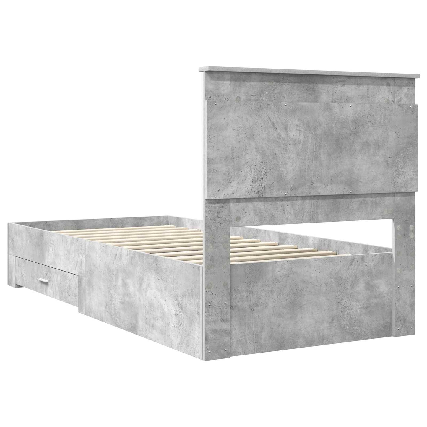 vidaXL Bed Frame with Drawer with Headboard Manual Engineered Wood
