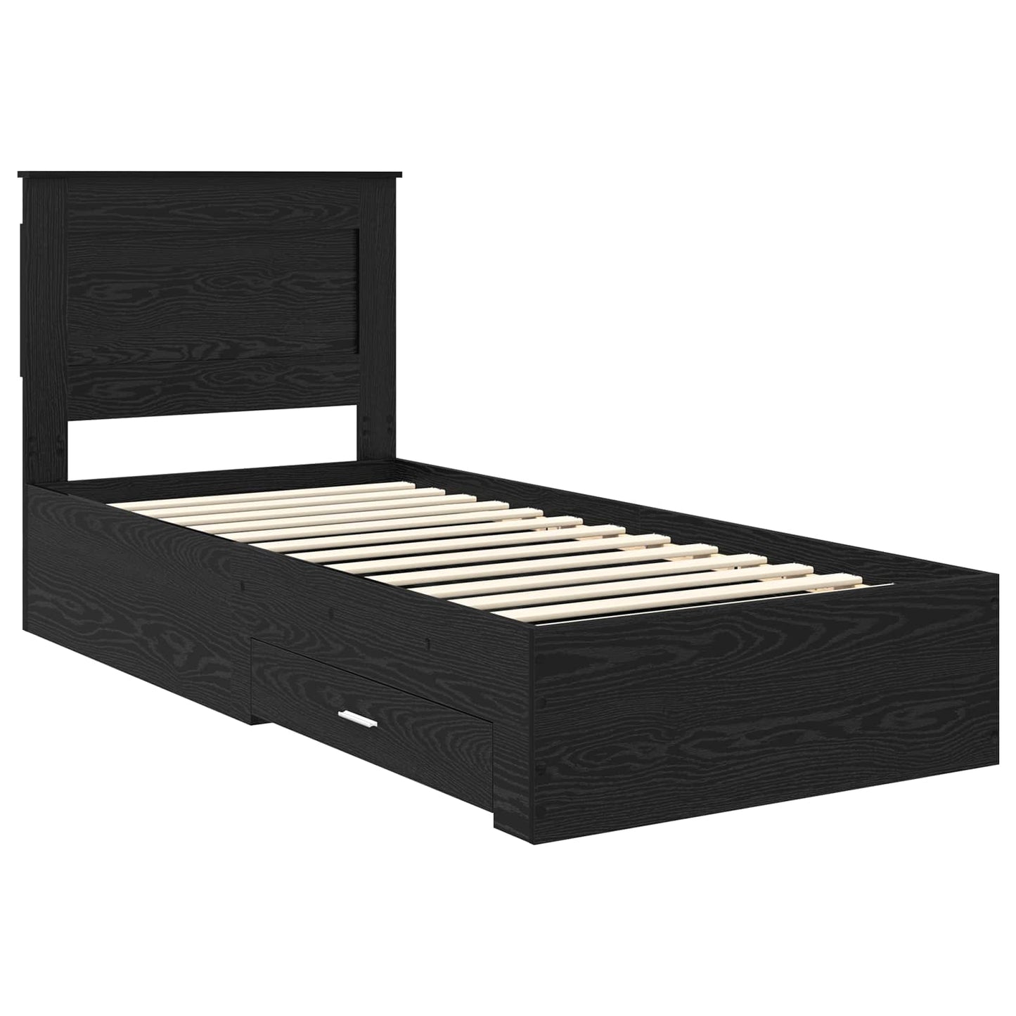 vidaXL Bed Frame with Drawer with Headboard Manual Engineered Wood