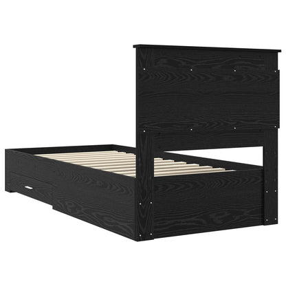 vidaXL Bed Frame with Drawer with Headboard Manual Engineered Wood