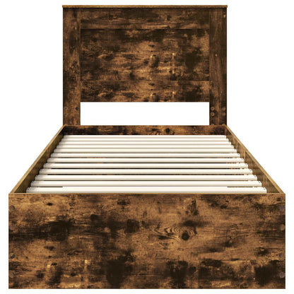 vidaXL Bed Frame with Drawer with Headboard Manual Engineered Wood