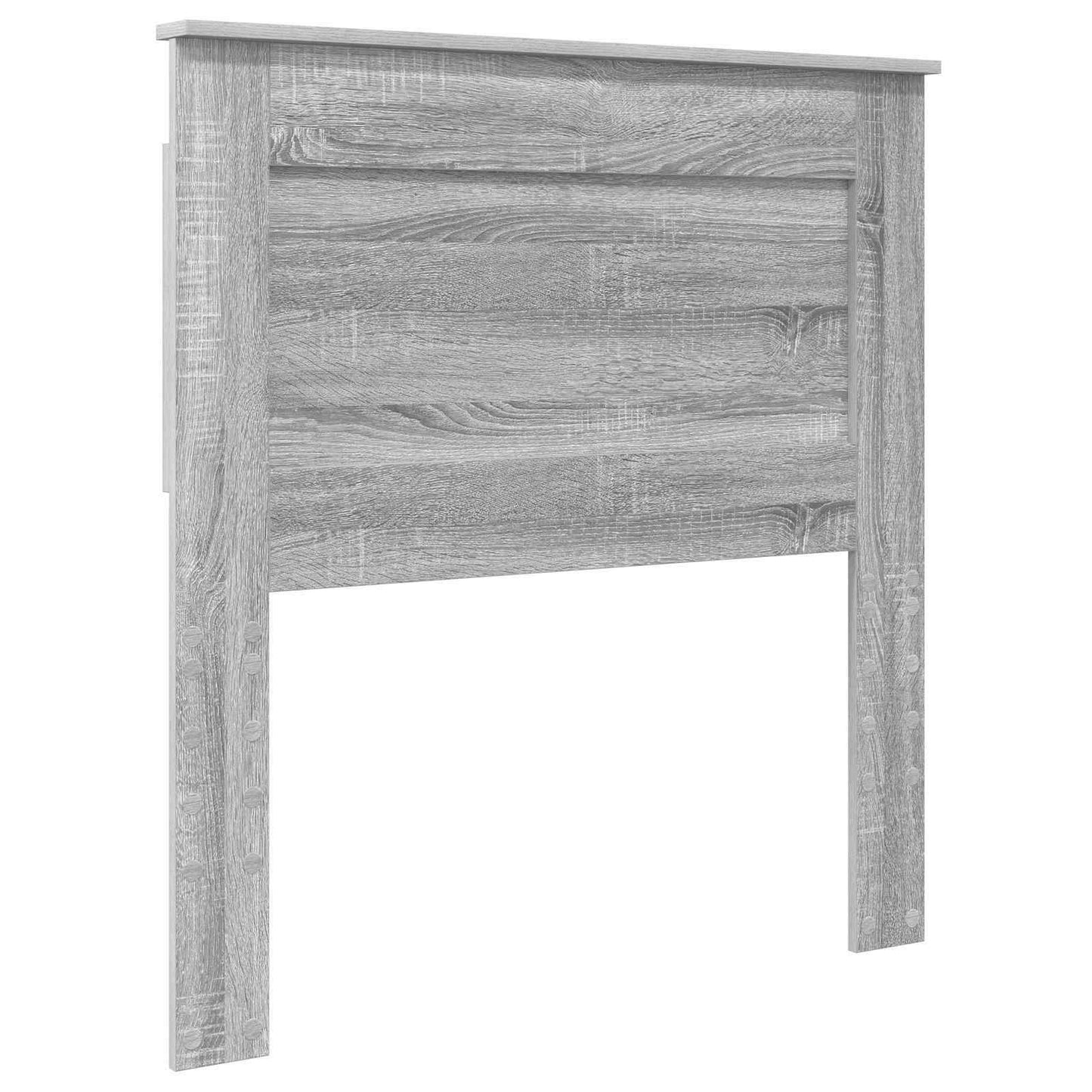 vidaXL Bed Frame Grey Sonoma and Silver 75 x 190 cm Engineered Wood