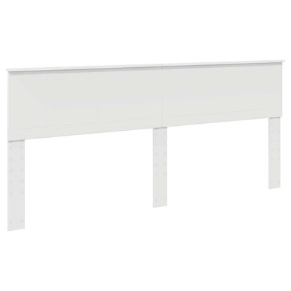 vidaXL Bed Frame with Headboard White 200 x 200 cm Solid Pine Wood