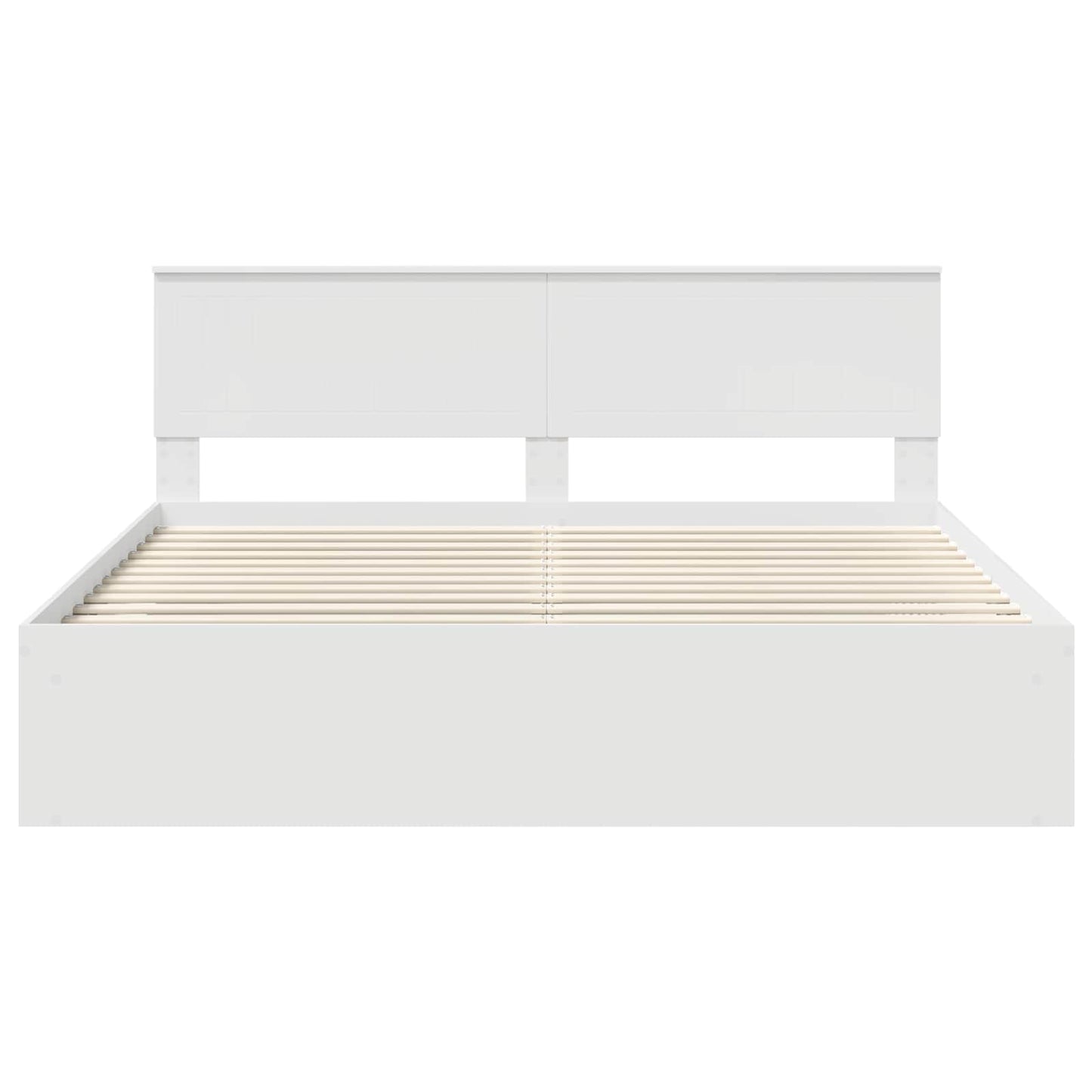 vidaXL Bed Frame with Headboard White 180 x 200 cm Solid Pine Wood