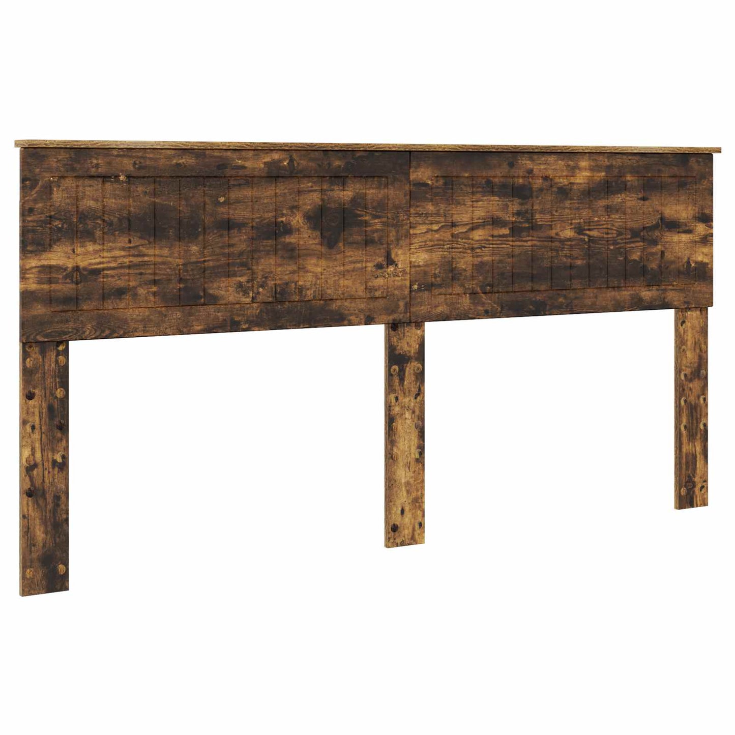 vidaXL Bed Frame Smoked Oak 180 x 200 cm Solid Pine Wood