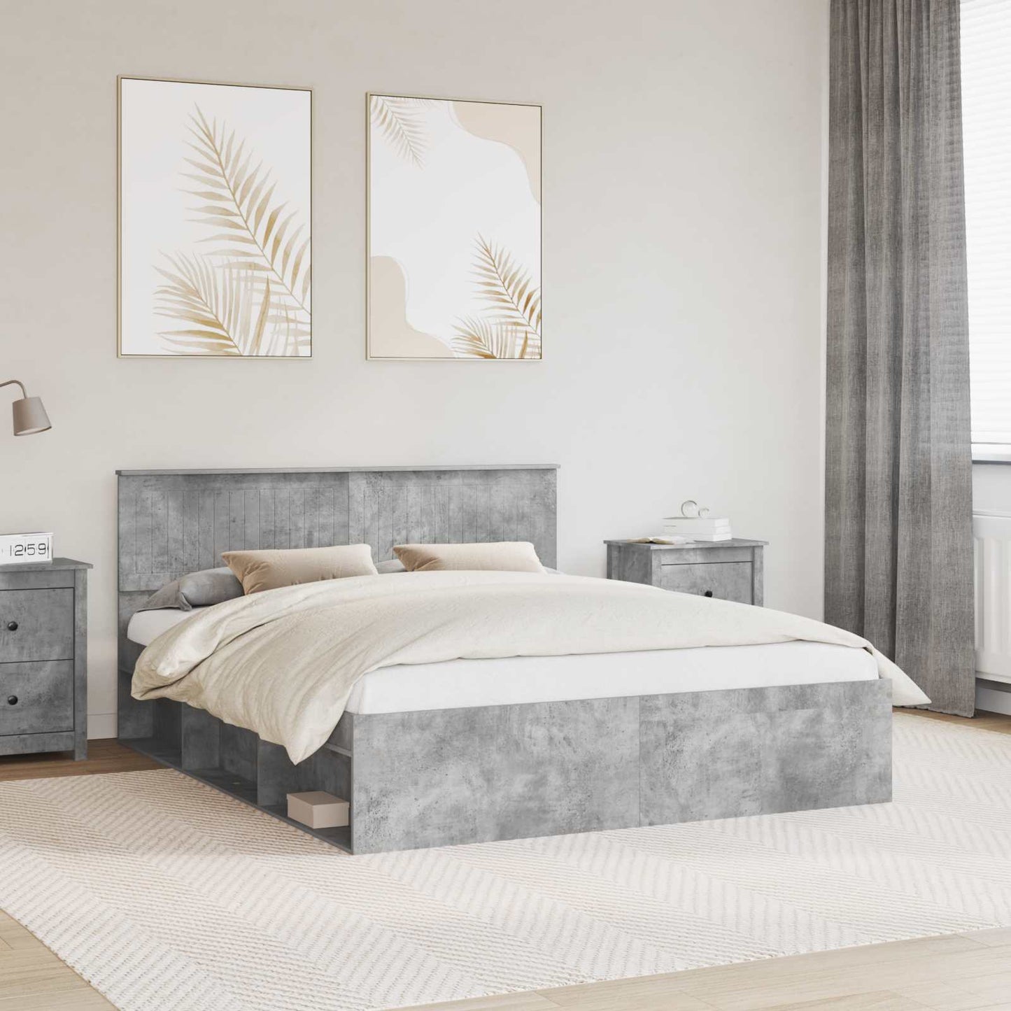 vidaXL Bed Frame with Headboard Concerte 160 x 200 cm Solid Pine Wood