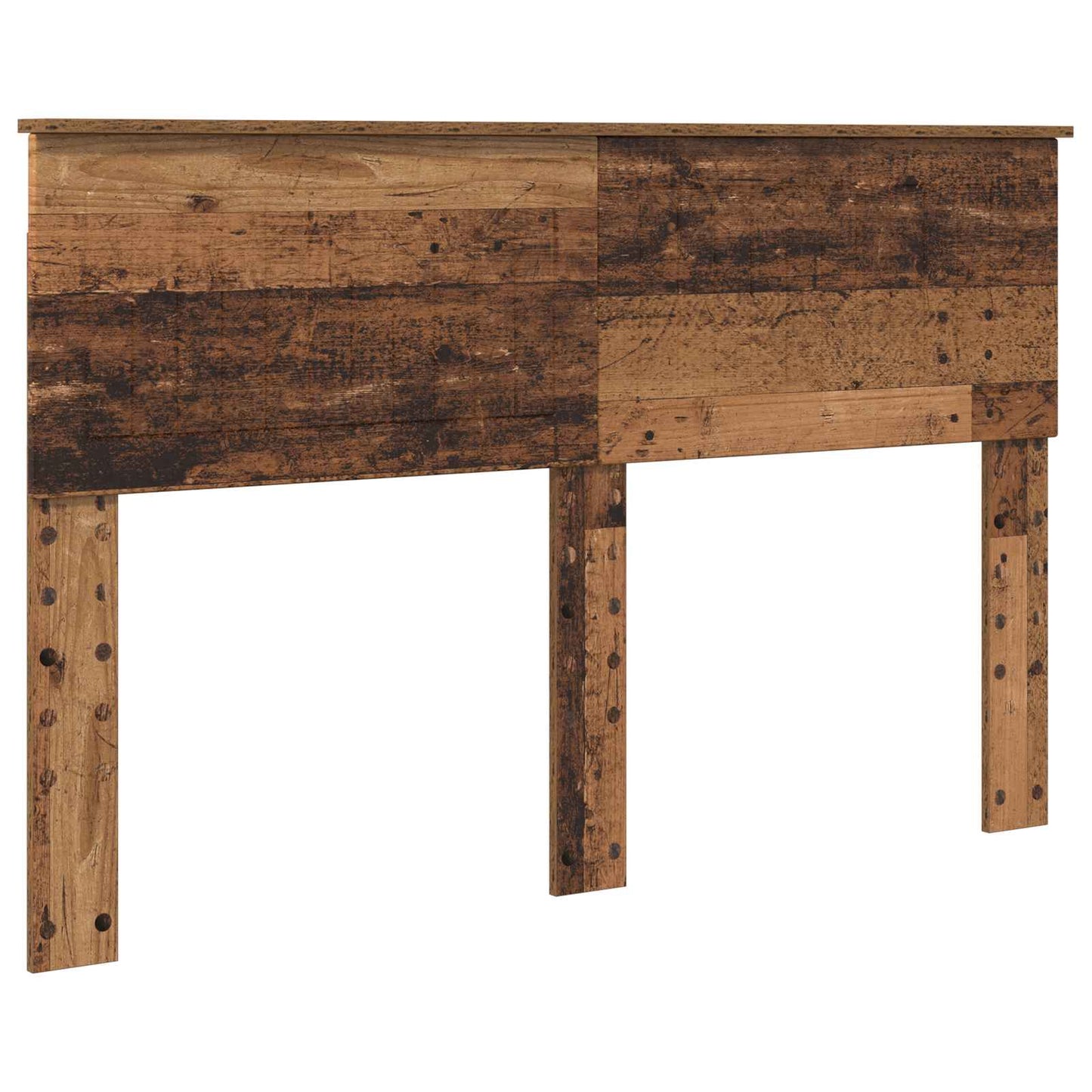 vidaXL Bed Frame with Headboard Old Wood 140 x 190 cm Solid Pine Wood