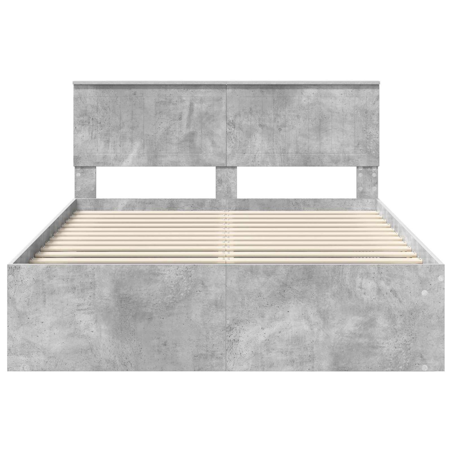 vidaXL Bed Frame Concerte Grey 135 x 190 cm Solid Pine Wood