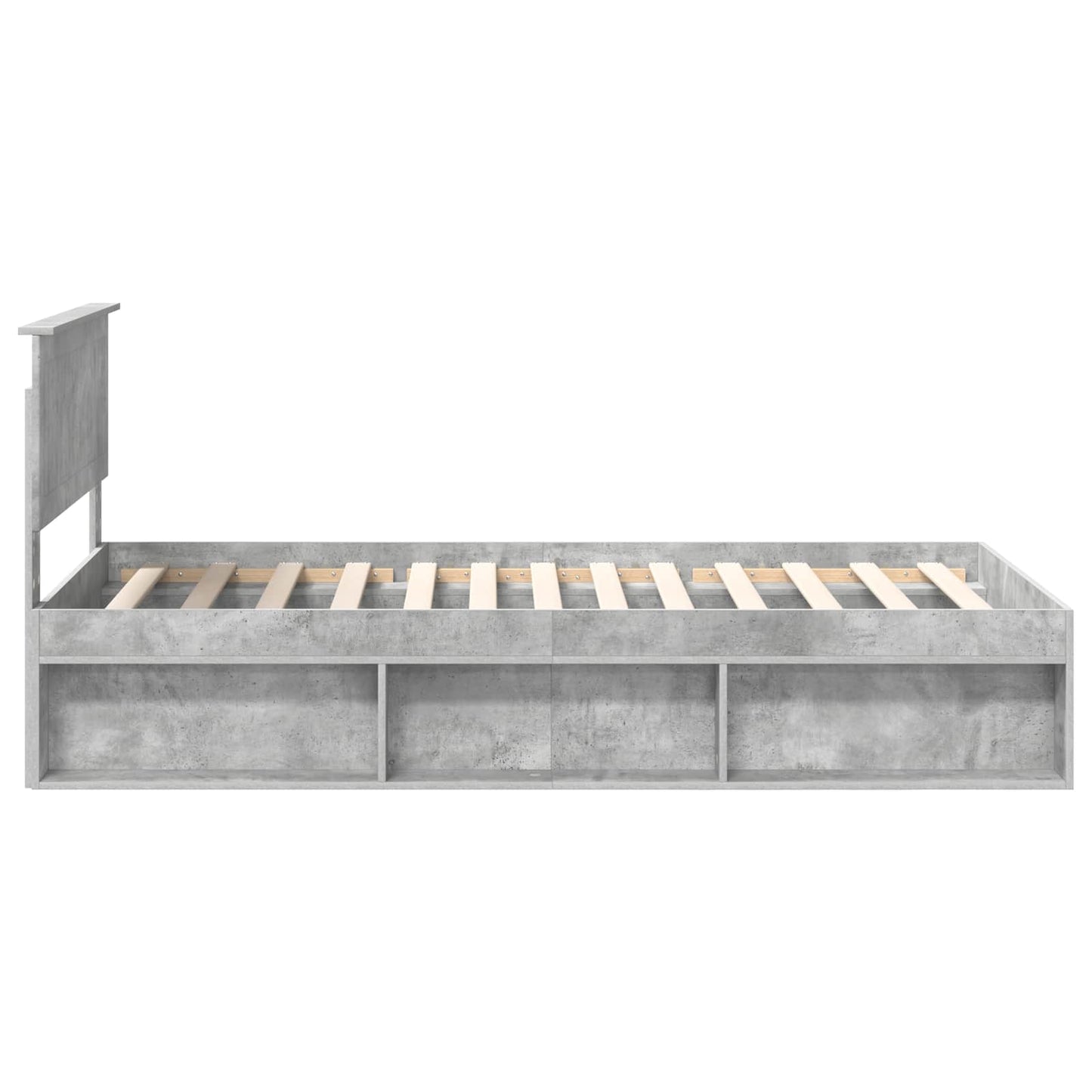 vidaXL Bed Frame Concerte Grey 100 x 200 cm Solid Pine Wood