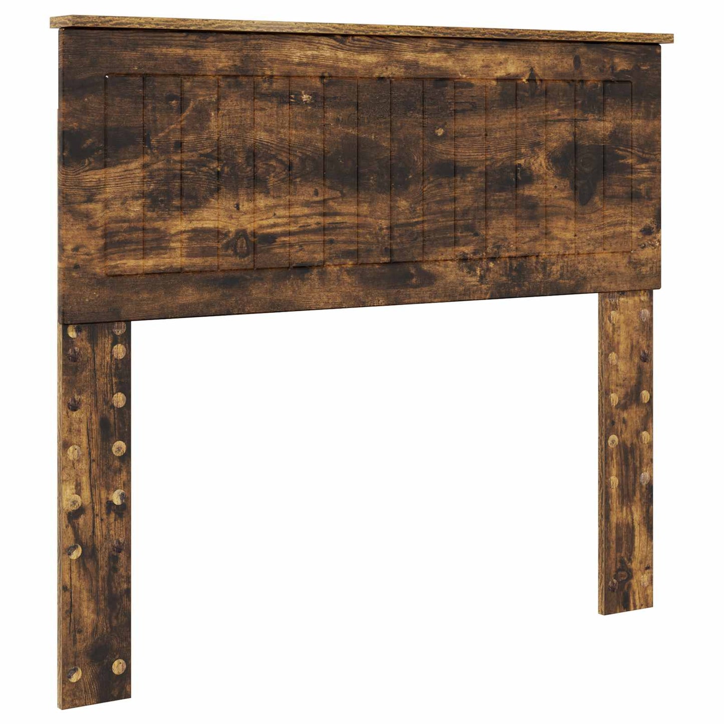 vidaXL Bed Frame Smoked Oak 100 x 200 cm Solid Pine Wood