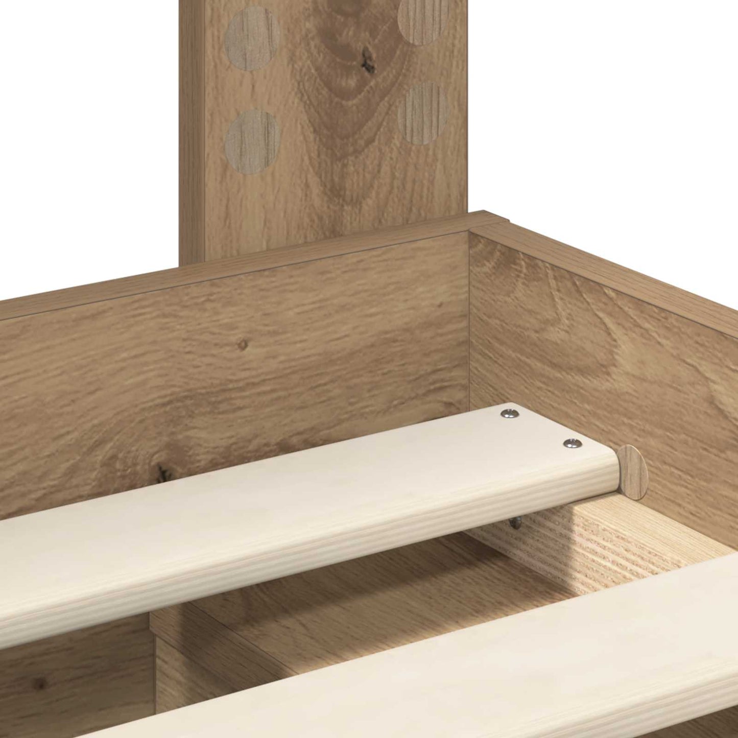 vidaXL Bed Frame Artisian Oak 100 x 200 cm Solid Pine Wood