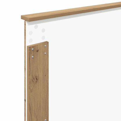 vidaXL Bed Frame Artisian Oak 100 x 200 cm Solid Pine Wood