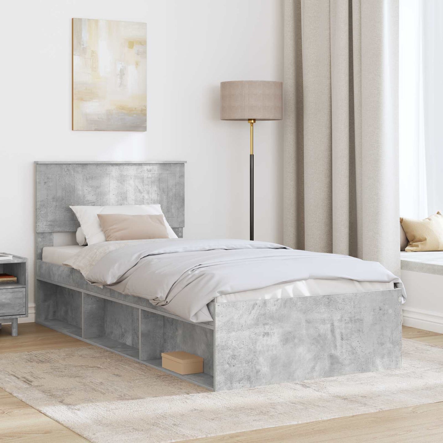 vidaXL Bed Frame with Headboard Concerte 90 x 200 cm Solid Pine Wood