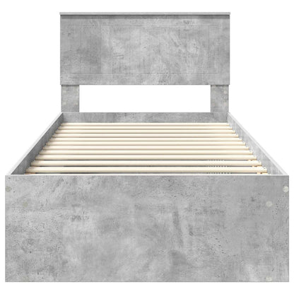 vidaXL Bed Frame Concerte Grey 90 x 190 cm Solid Pine Wood