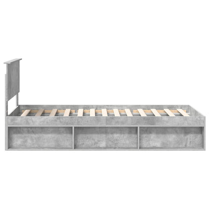 vidaXL Bed Frame Concerte Grey 90 x 190 cm Solid Pine Wood