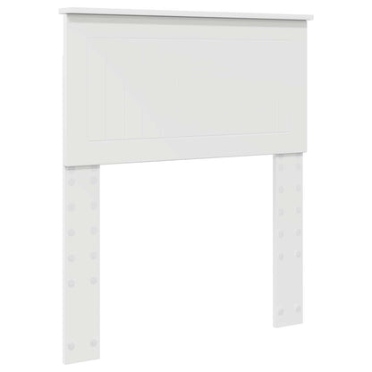 vidaXL Bed Frame with Headboard White 75 x 190 cm Solid Pine Wood