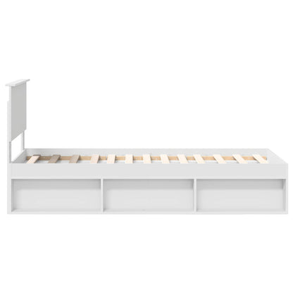 vidaXL Bed Frame with Headboard White 75 x 190 cm Solid Pine Wood
