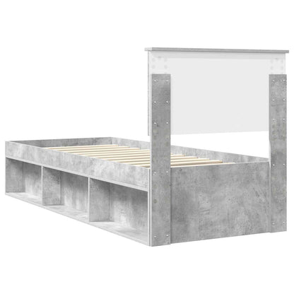 vidaXL Bed Frame Concerte Grey 75 x 190 cm Solid Pine Wood
