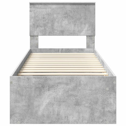 vidaXL Bed Frame Concerte Grey 75 x 190 cm Solid Pine Wood